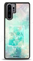 Dafoni Glossy Huawei P30 Pro Kişiye Özel Simli Renkli Mermer Kılıf - Dafoni