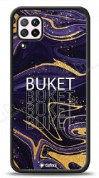 Dafoni Glossy Huawei P40 Lite Kişiye Özel Simli Mor Mermer Kılıf - Dafoni