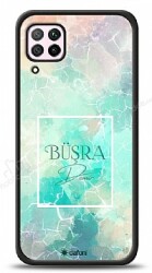 Dafoni Glossy Huawei P40 Lite Kişiye Özel Simli Renkli Mermer Kılıf - Dafoni