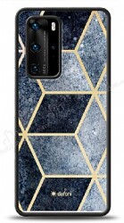 Dafoni Glossy Huawei P40 Simli Mavi Prizma Kılıf - Dafoni