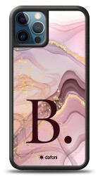 Dafoni Glossy iPhone 12 Pro Max 6.7 inç Kişiye Özel Harf Purple Effect Kılıf - 1