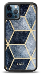 Dafoni Glossy iPhone 12 Pro Max 6.7 inç Simli Mavi Prizma Kılıf - 1