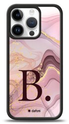 Dafoni Glossy iPhone 15 Pro Kişiye Özel Harf Purple Effect Kılıf - 1
