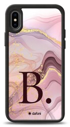 Dafoni Glossy iPhone XS Kişiye Özel Harf Purple Effect Kılıf - 1