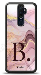 Dafoni Glossy Oppo A9 2020 Kişiye Özel Harf Purple Effect Kılıf - Dafoni