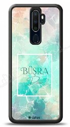 Dafoni Glossy Oppo A9 2020 Kişiye Özel Simli Renkli Mermer Kılıf - Dafoni