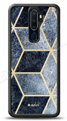 Dafoni Glossy Oppo A9 2020 Simli Mavi Prizma Kılıf - Dafoni