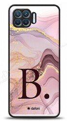 Dafoni Glossy Oppo Reno4 Lite Kişiye Özel Harf Purple Effect Kılıf - Dafoni