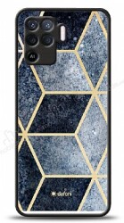 Dafoni Glossy Oppo Reno5 Lite Simli Mavi Prizma Kılıf - Dafoni