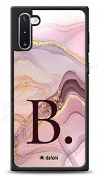 Dafoni Glossy Samsung Galaxy Note 10 Kişiye Özel Harf Purple Effect Kılıf - Dafoni
