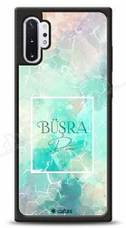 Dafoni Glossy Samsung Galaxy Note 10 Plus Kişiye Özel Simli Renkli Mermer Kılıf - Dafoni