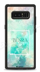 Dafoni Glossy Samsung Galaxy Note 8 Kişiye Özel Simli Renkli Mermer Kılıf - Dafoni