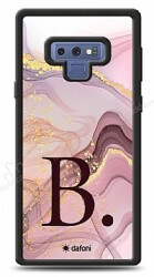 Dafoni Glossy Samsung Galaxy Note 9 Kişiye Özel Harf Purple Effect Kılıf - Dafoni