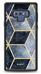 Dafoni Glossy Samsung Galaxy Note 9 Simli Mavi Prizma Kılıf - Dafoni