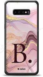 Dafoni Glossy Samsung Galaxy S10 Plus Kişiye Özel Harf Purple Effect Kılıf - Dafoni