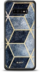 Dafoni Glossy Samsung Galaxy S10 Plus Simli Mavi Prizma Kılıf - Dafoni