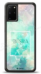 Dafoni Glossy Samsung Galaxy S20 Plus Kişiye Özel Simli Renkli Mermer Kılıf - Dafoni