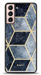 Dafoni Glossy Samsung Galaxy S21 Simli Mavi Prizma Kılıf - Dafoni