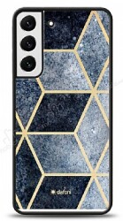 Dafoni Glossy Samsung Galaxy S22 Plus 5G Simli Mavi Prizma Kılıf - Dafoni