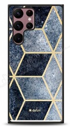 Dafoni Glossy Samsung Galaxy S22 Ultra 5G Simli Mavi Prizma Kılıf - Dafoni