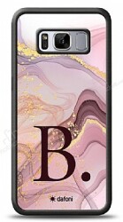 Dafoni Glossy Samsung Galaxy S8 Kişiye Özel Harf Purple Effect Kılıf - Dafoni