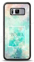 Dafoni Glossy Samsung Galaxy S8 Kişiye Özel Simli Renkli Mermer Kılıf - Dafoni