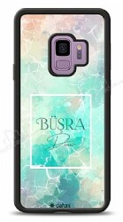 Dafoni Glossy Samsung Galaxy S9 Kişiye Özel Simli Renkli Mermer Kılıf - Dafoni