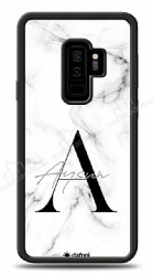 Dafoni Glossy Samsung Galaxy S9 Plus Kişiye Özel Harf İsimli White Marble Kılıf - Dafoni