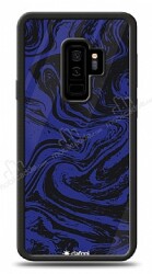 Dafoni Glossy Samsung Galaxy S9 Plus Navy Blue Marble Kılıf - Dafoni