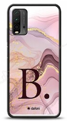 Dafoni Glossy Xiaomi Redmi Note 9 4G Kişiye Özel Harf Purple Effect Kılıf - Dafoni