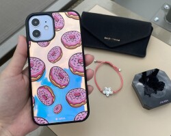 Dafoni Hologram iPhone 11 Pro Max Pembe Donut Kılıf - 4