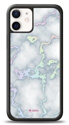 Dafoni Hologram iPhone 12 Mini 5.4 inç Beyaz Mermer Desenli Kılıf - 1