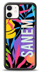 Dafoni Hologram iPhone 12 Mini 5.4 inç Kişiye Özel Çiçek Desenli Kılıf - 1