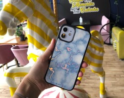 Dafoni Hologram iPhone 12 Pro 6.1 inç Beyaz Mermer Desenli Kılıf - 4