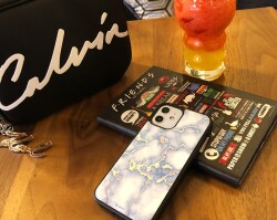 Dafoni Hologram iPhone 12 Pro 6.1 inç Beyaz Mermer Desenli Kılıf - 6