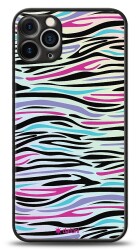 Dafoni Hologram iPhone 12 Pro 6.1 inç Renkli Zebra Kılıf - 1