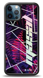 Dafoni Hologram iPhone 12 Pro Max 6.7 inç Kişiye Özel İsimli Mor Çiçekler Kılıf - 1
