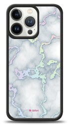 Dafoni Hologram iPhone 13 Pro Beyaz Mermer Desenli Kılıf - 1