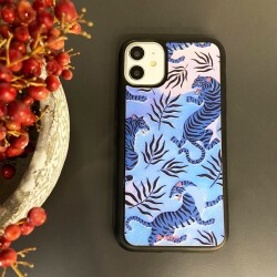 Dafoni Hologram iPhone 13 Pro Max Blue Tiger Kılıf - 3