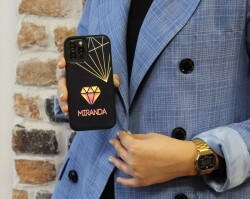 Dafoni Hologram iPhone 13 Pro Max Kişiye Özel isimli Diamond Kılıf - 5