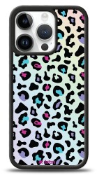 Dafoni Hologram iPhone 13 Pro Max Renkli Leopar Kılıf - Dafoni
