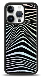 Dafoni Hologram iPhone 13 Pro Max Siyah Çizgili Kılıf - 1