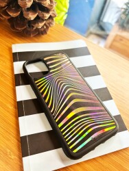 Dafoni Hologram iPhone 13 Pro Max Siyah Çizgili Kılıf - 3