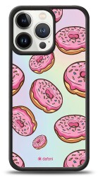 Dafoni Hologram iPhone 13 Pro Pembe Donut Kılıf - 1