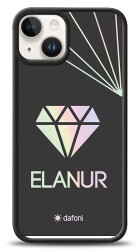 Dafoni Hologram iPhone 14 Kişiye Özel isimli Diamond Kılıf - 1