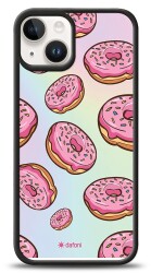 Dafoni Hologram iPhone 14 Pembe Donut Kılıf - 1