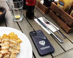 Dafoni Hologram iPhone 15 Kişiye Özel isimli Diamond Kılıf - 4