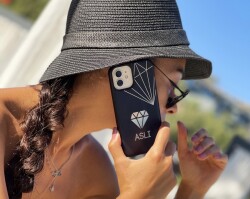 Dafoni Hologram iPhone 15 Kişiye Özel isimli Diamond Kılıf - 7