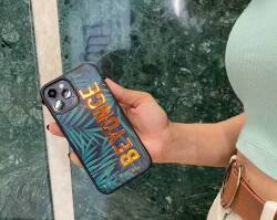 Dafoni Hologram iPhone 15 Kişiye Özel Tropikal Kılıf - 2