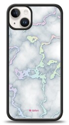 Dafoni Hologram iPhone 15 Plus Beyaz Mermer Desenli Kılıf - 1